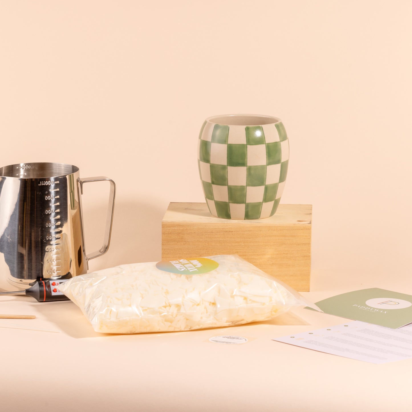 Green Checkmate At-Home Candle Making Kit
