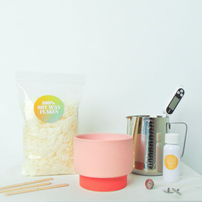 Pink Colorblock At-Home Candle Making Kit