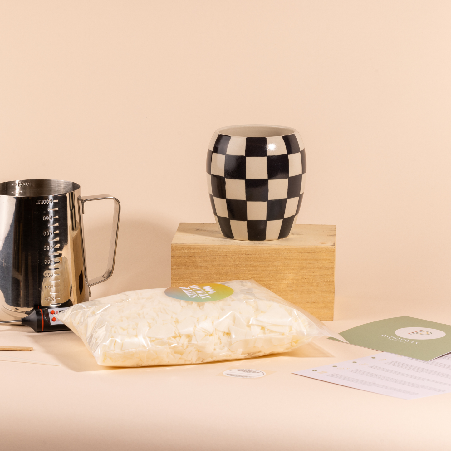 Black Checkmate At-Home Candle Making Kit