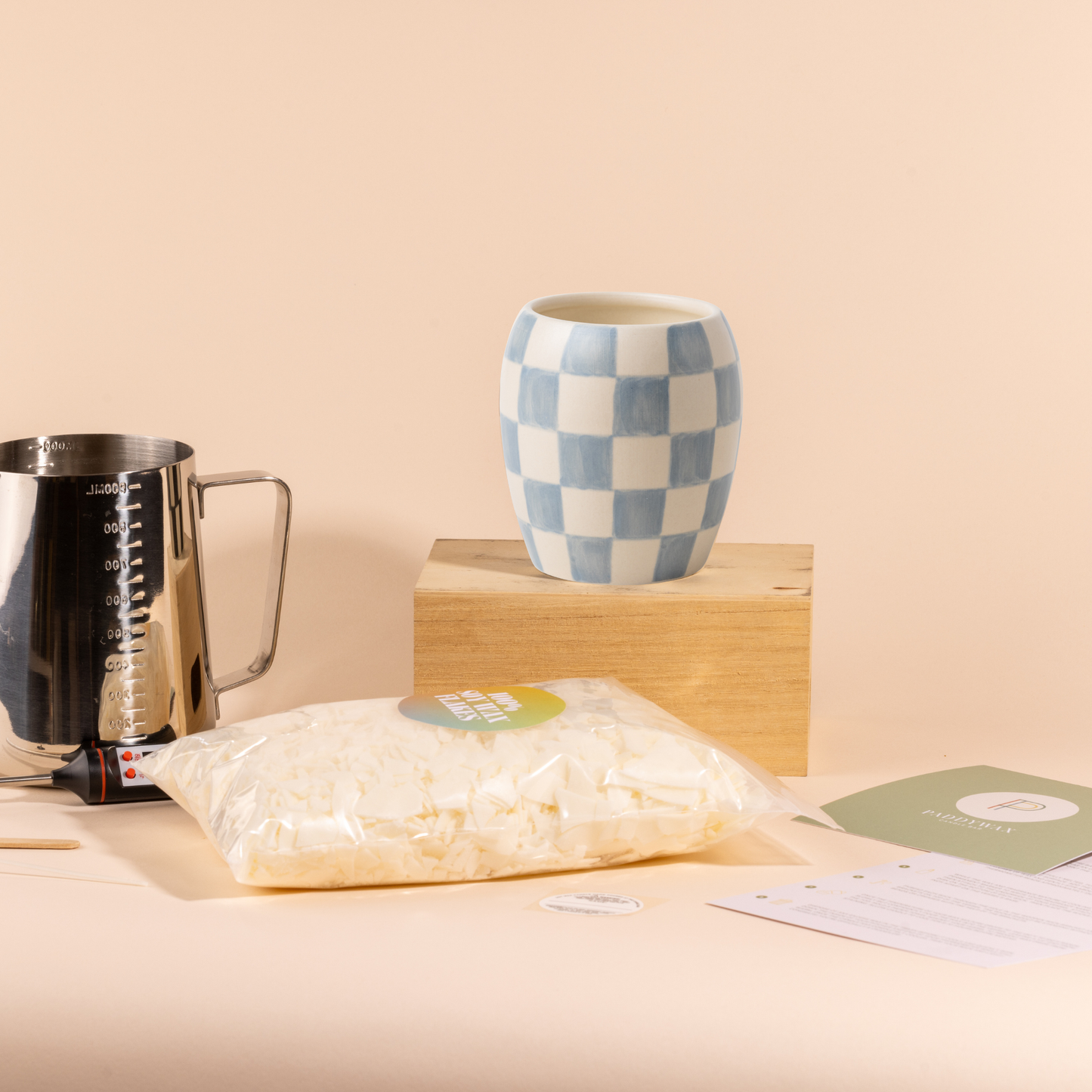 Blue Checkmate At-Home Candle Making Kit
